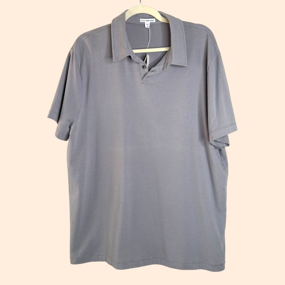 James Perse Brushed Jersey Polo Shirt